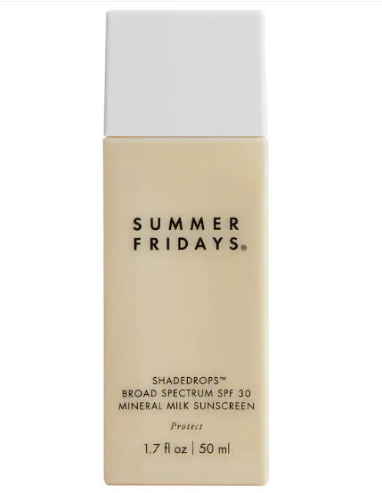 Summer Fridays: ShadeDrops Mineral Milk Sunscreen SPF 30